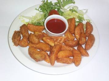 Roasted potato wedges