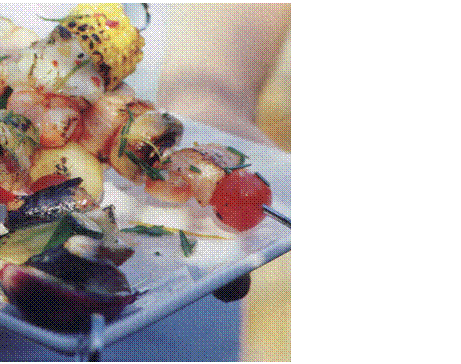 Seafood Kebabs