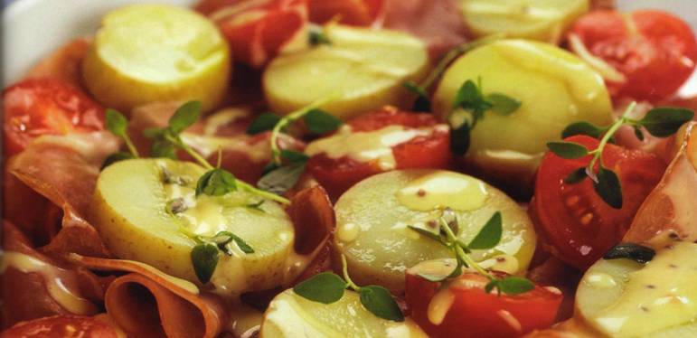 Speke skinke med nypoteter